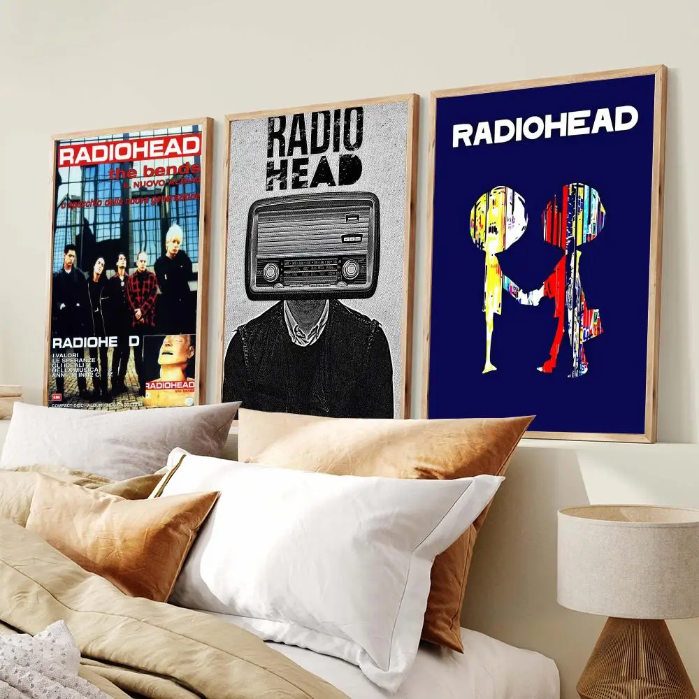 Rock Band R-Radiohead Poster Modern Minimalist Wall Art Prints Poster Home Decor Interior Bedroom Living Room