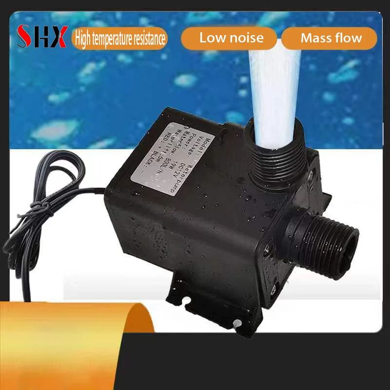 

Ultra-quiet 800L/H 5M DC 12V 24V Household Brushless Motor Submersible Brass Joint Pump for Cooling System Fountain pumps