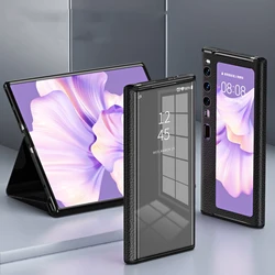 Funda Case for Huawei Mate XS2 XS 2 Litchi Cross Pattern Magnetic Attraction Cover Full Shock proof Protetcion Phone Case Cover