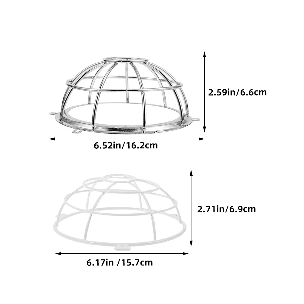 2pcs Fire Sprinkler Guard Cage Stainless Steel Smoke Cover Dust Protection Sprinkler Protective Shield For Cooking