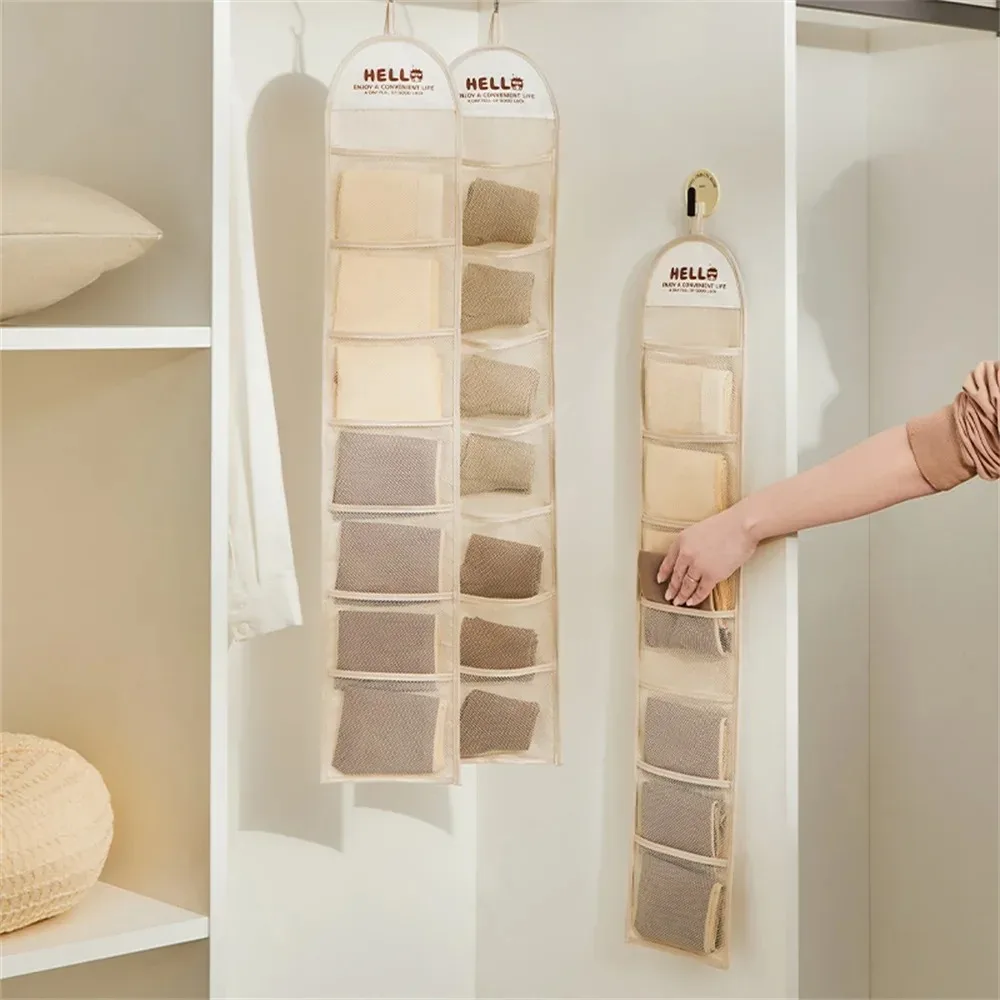 Girl's Hair Ties Storage Bag Underwear Storage Bag Socks Multi-layer Storage Hanging Storage Dorm Room Back Door Storage Bags