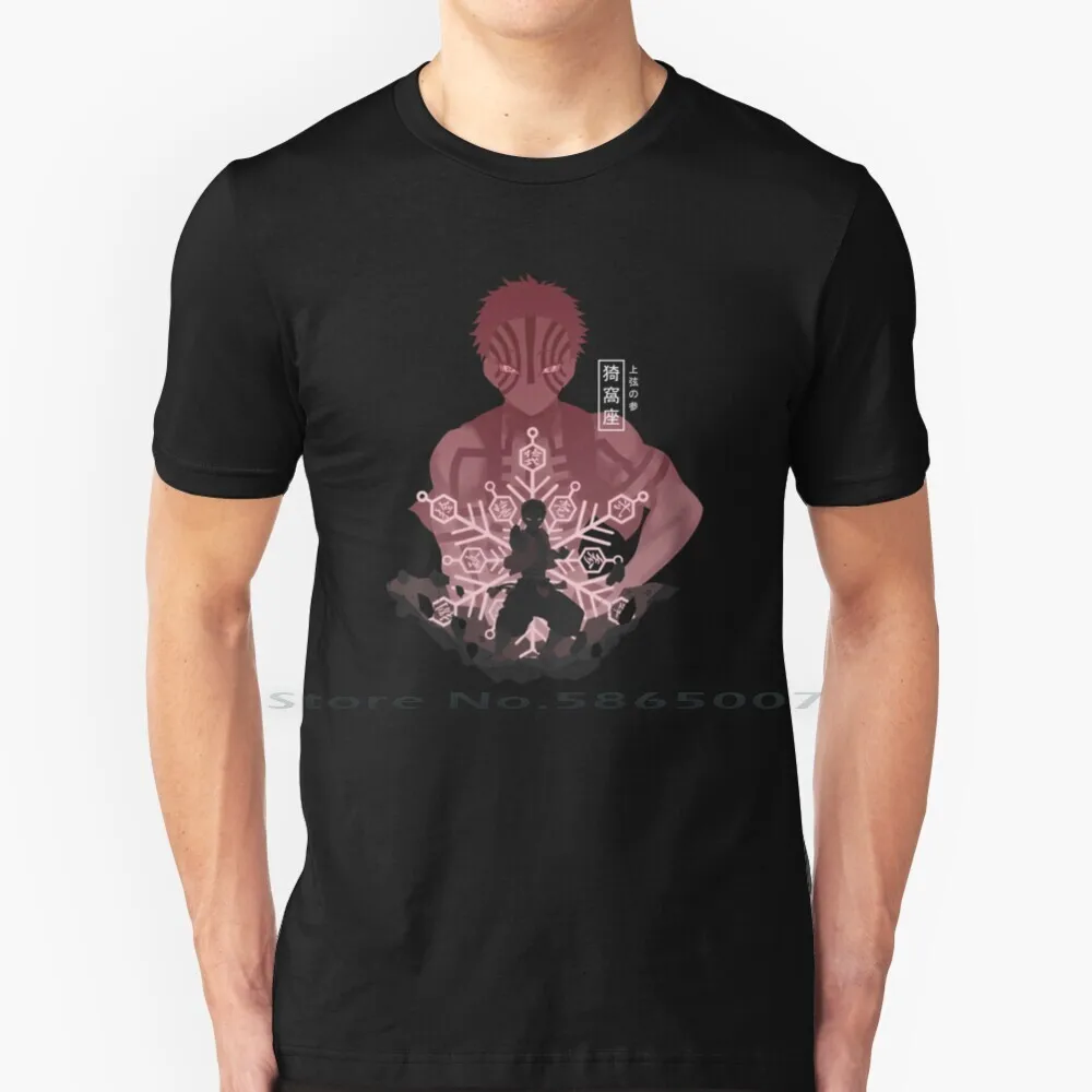 Akaza T Shirt 100% Cotton Akaza Anime Manga Kimetsu No Yaiba Tanjiro Nezuko Inosuke Shinobu Kyojuro Kyojuro Demon Hashira Kny