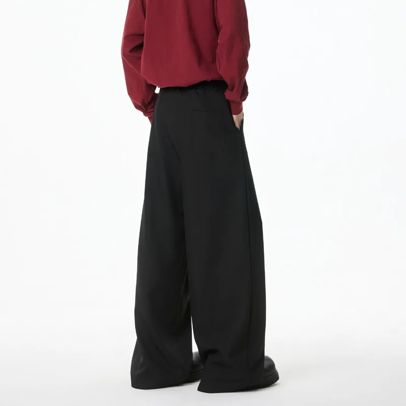 Black Brown Oversized Suit Pants Men Fashion Society Mens Dress Pants Korean Loose Wide Leg Pants Mens Office Formal Trousers