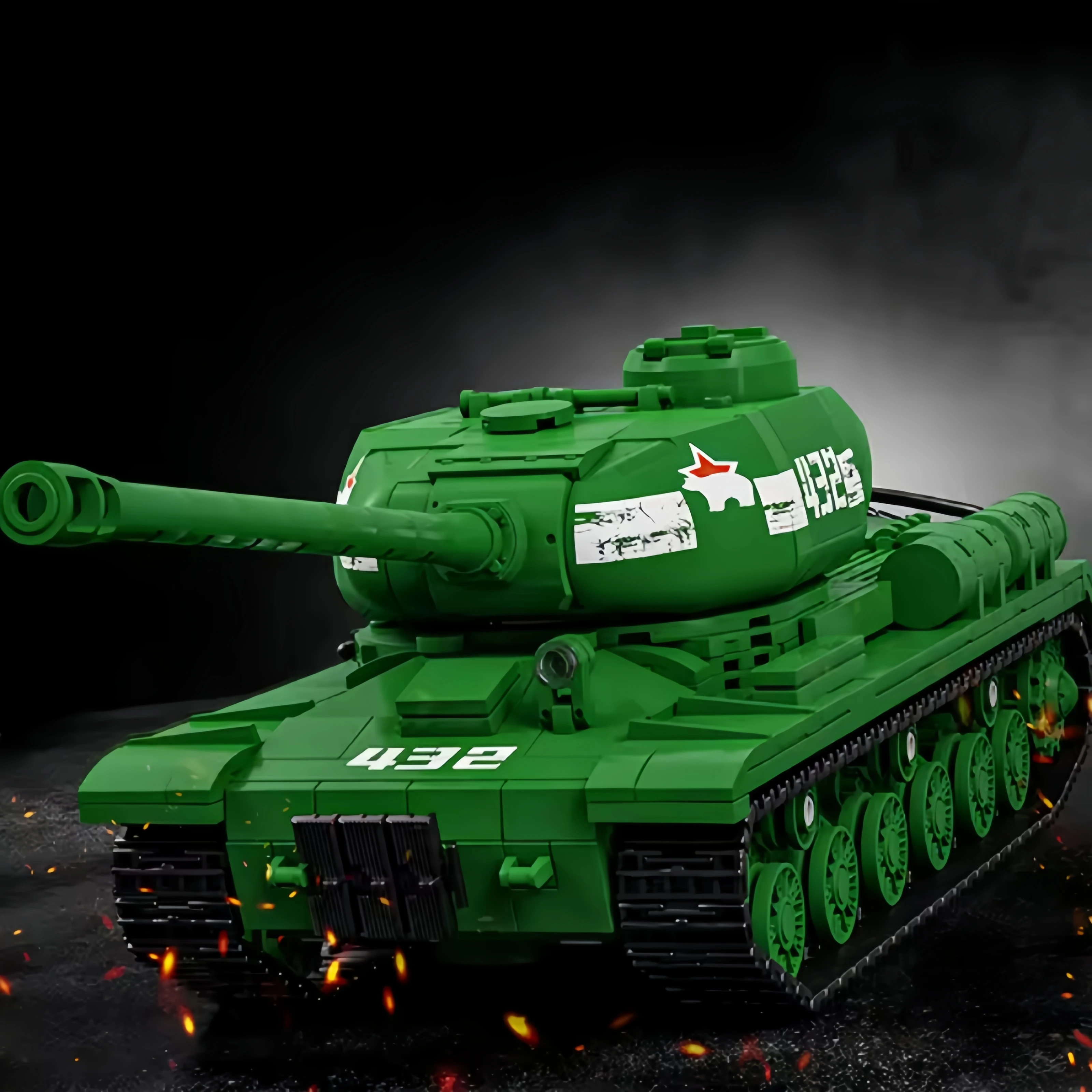 Is-2 Heavy Tank Building Blocks World War Ii Military Series 1402 Pcs DIY Assembly Toys Boys Birthday Gift Desktop Decoration