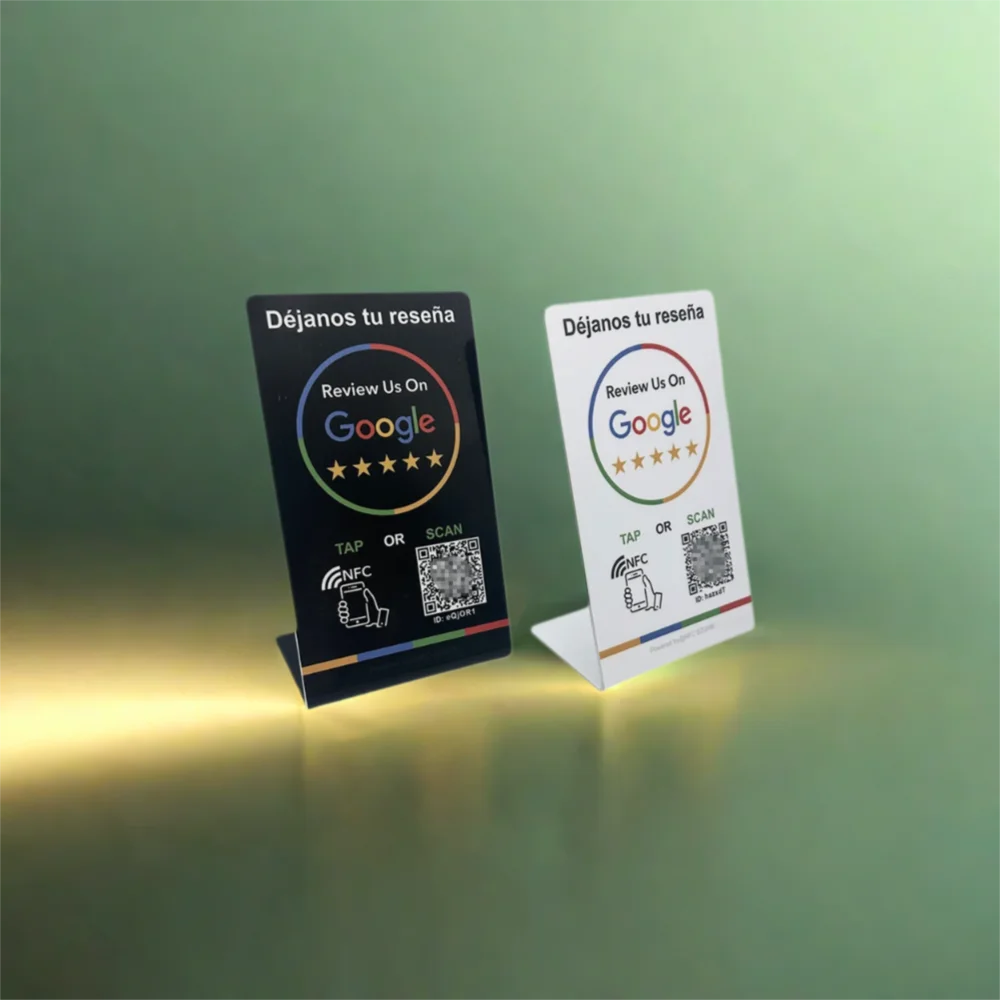 1 PC 13.56 mhz Nfc 215 code QR programmable carte d'évaluation Google Nfc pour cartes d'évaluation de commentaire Google