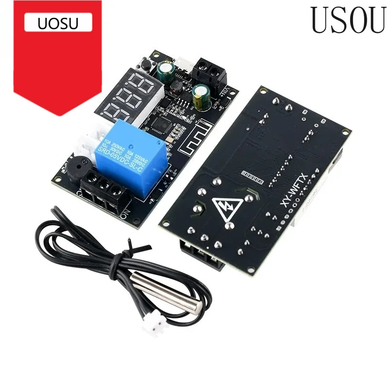 Remote WiFi Thermostat - High-Precision Temperature Controller Module with Cooling, Heating & APP Temperature Acquisition