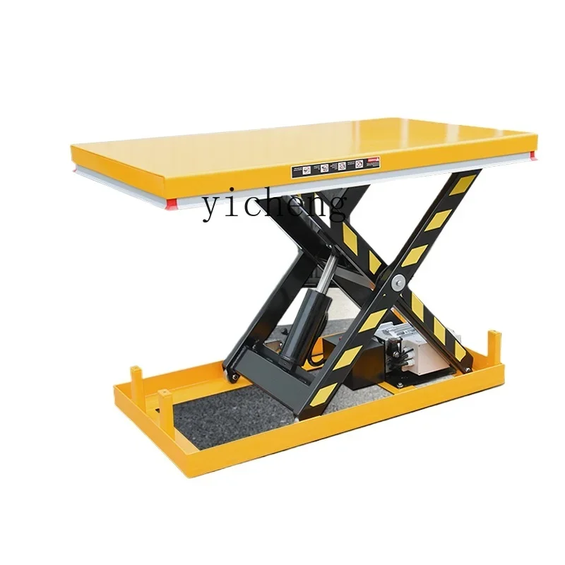 TQH fixed electro-hydraulic platform car flat car scissor fork type small lifting platform mobile elevator