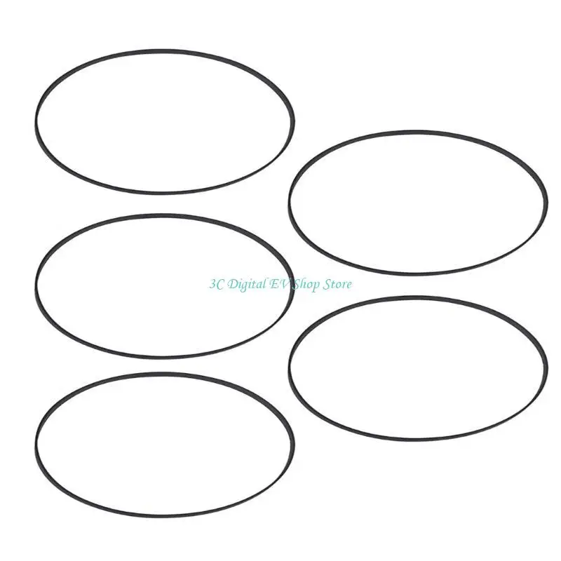 E74D 5PCS Universal 41-190mm Cassette Tape Machine Ruber Belt 2mm Width Common Belt for Recorders  DVDs Drives
