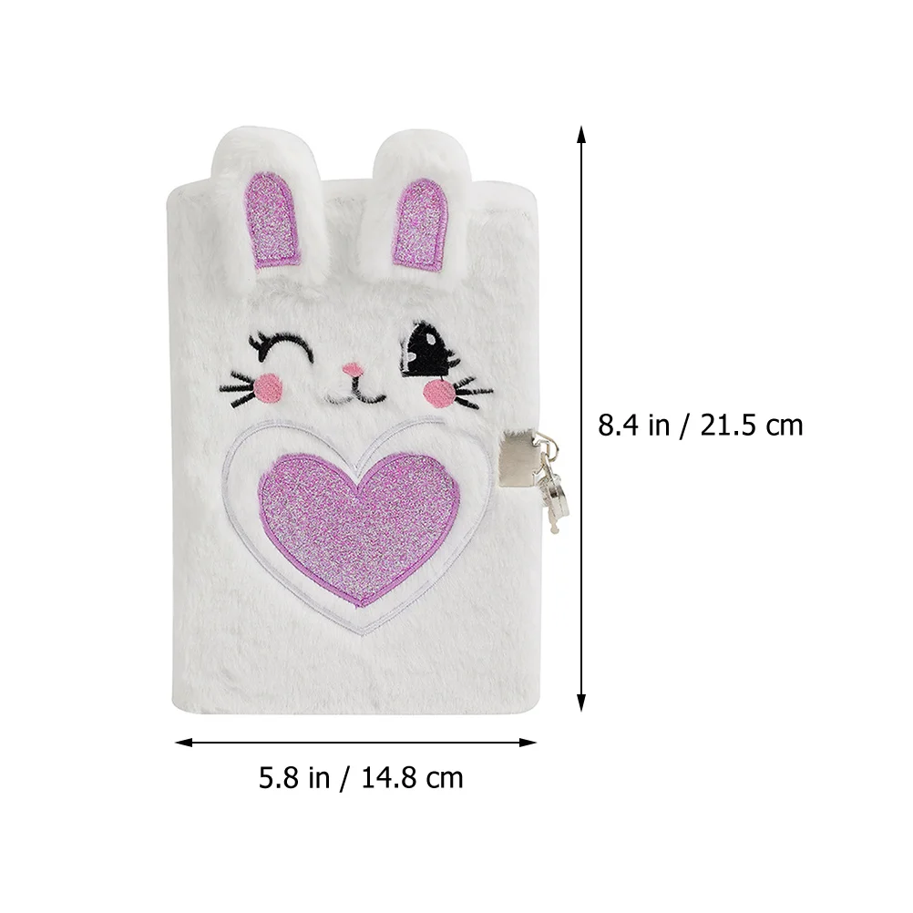 Plush Secret Diary The Notebook Small Pocket Notepads for Kids Purple Paper Child Notebooks Taking