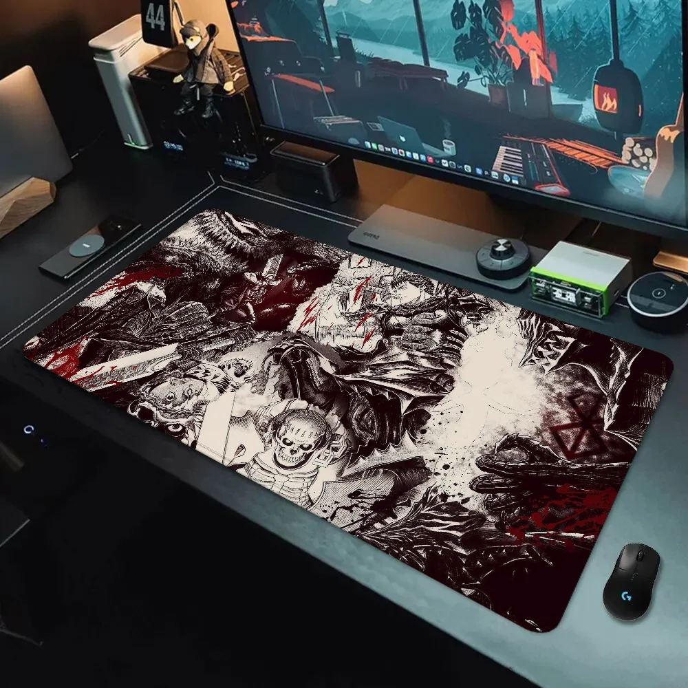 Berserk Gamer Desk Pad Gaming Pc Setup Accessories Xxl Mouse Pad Mat Mousepad Gamer 900x400 Computer Table Large Mats Office