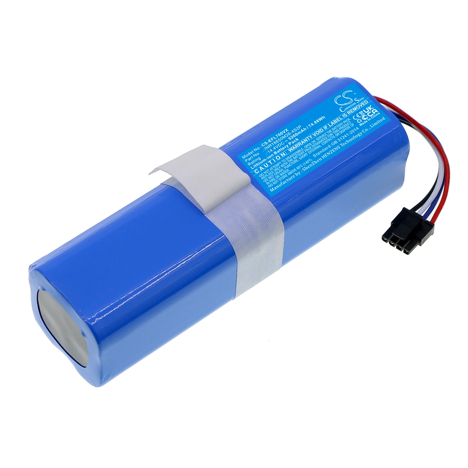 Robot Vacuum Cleaner Battery 14.4V/5200mAh INR18650, M26-4S2P for Eufy Robovac L70 Hybrid, T2190, T2190G21