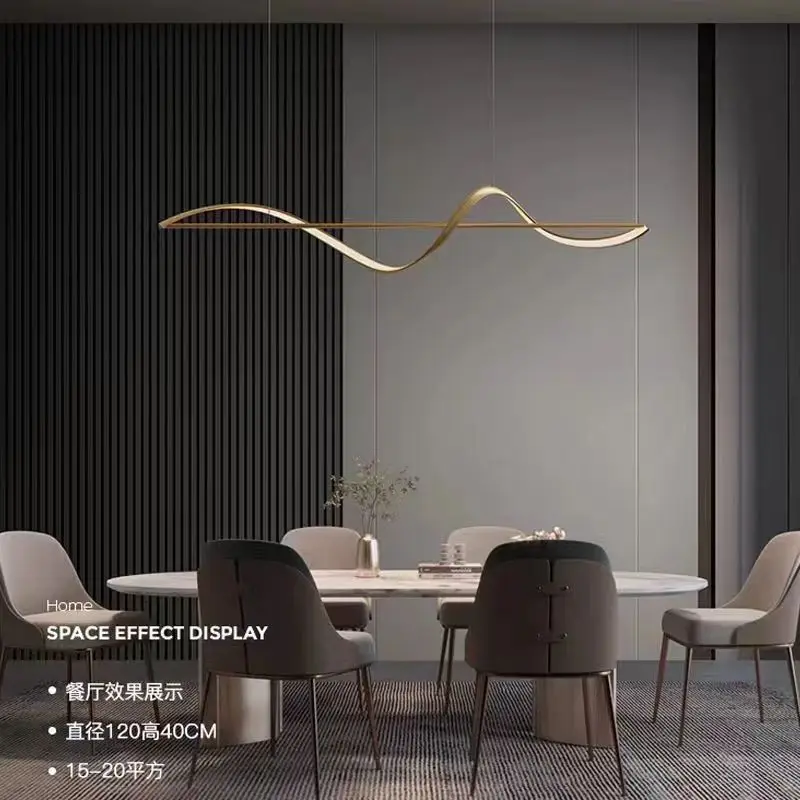 LED Pendant Lighting Hanging Adjustable Straight Rod Not Shine Dimmable Linear Chandelier Remote Kitchen Bedroom Dining