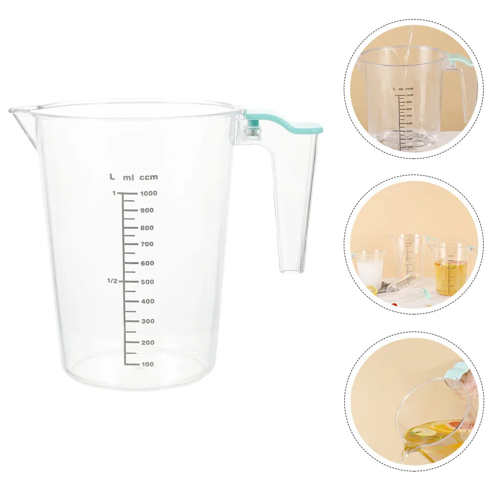 

Clear Measuring Cup with Scale Large Capacity Baking Mixing Cup for Household Bakery Milk Coffee Oil Powder Graduated Kitchen