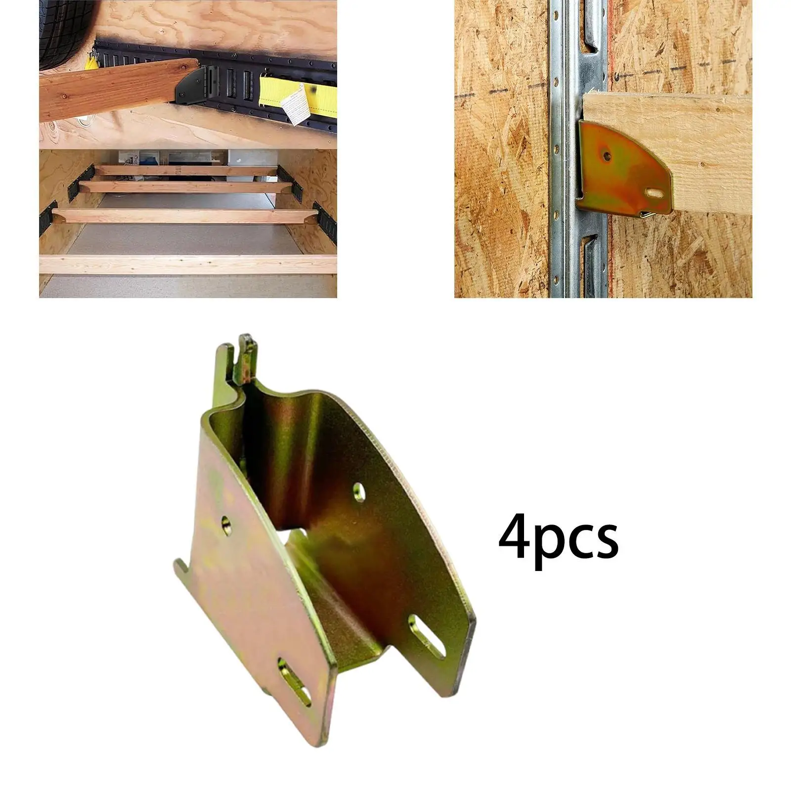 

4Pcs E Track Wood Beam End Sockets Stable Easy to Install Wood Beam Brackets