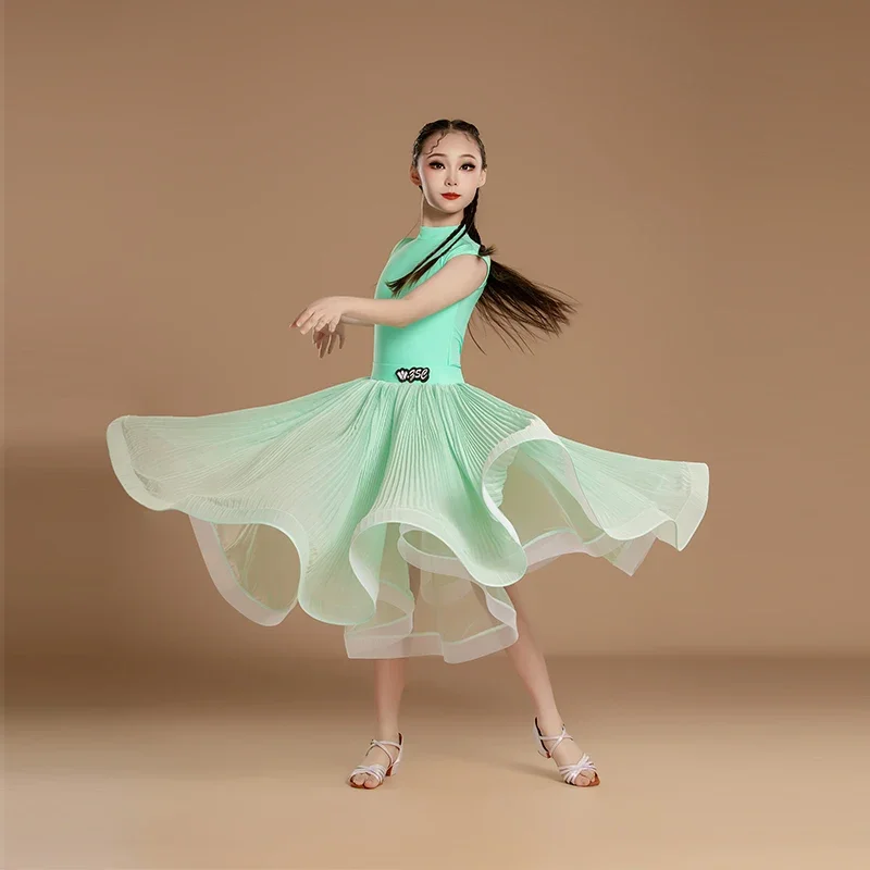 

Платье для современного танца 2025 года для женщин и детей, национальный стандарт, костюмы для бальных танцев для девочек, профессиональные костюмы для соревнований