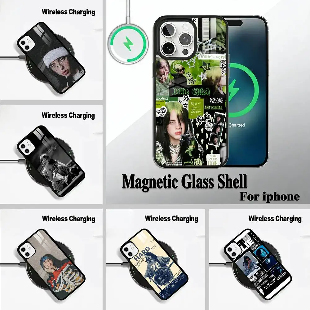 

Gen Z talented singer-Billie E-Eilish For IPhone17 16 15 14 13 12 11 Plus Pro Max Plus Wireless Charger Phone Case