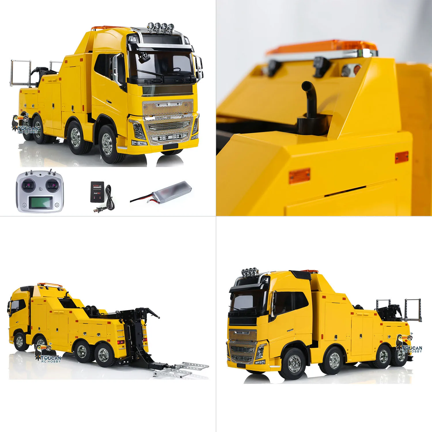 

8x4 RTR 1/14 RC Truck 56362 Wrecker Tow Truck FH16 Lights Sounds Radio Control Vehicle Rescue Car Electric Recovery Toys Model