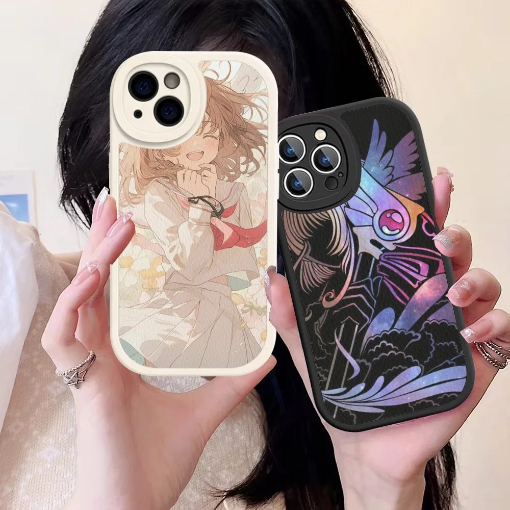 Anime Card Captor Sakura Phone Case Hard Leather For iPhone 14 13 12 Mini 11 14 Pro Max Xs X Xr 7 8 Plus Fundas