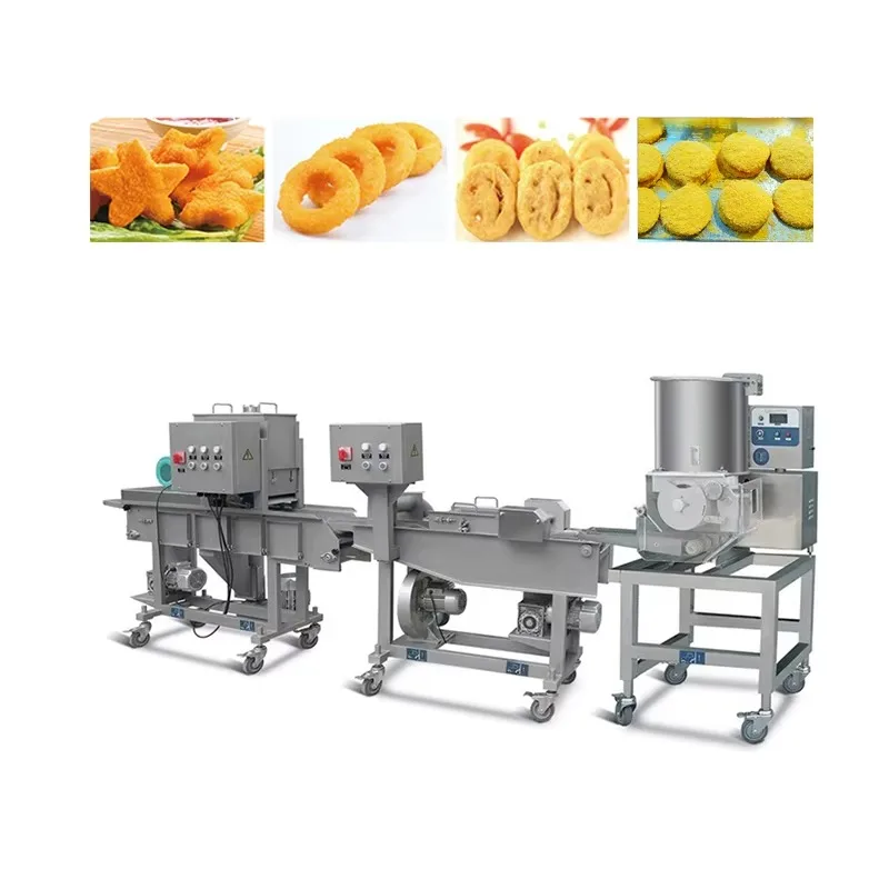 100mm Patty Mini Burger Patty Processing Line Forming Coating Flour Breading Machine for Food Factory Custom