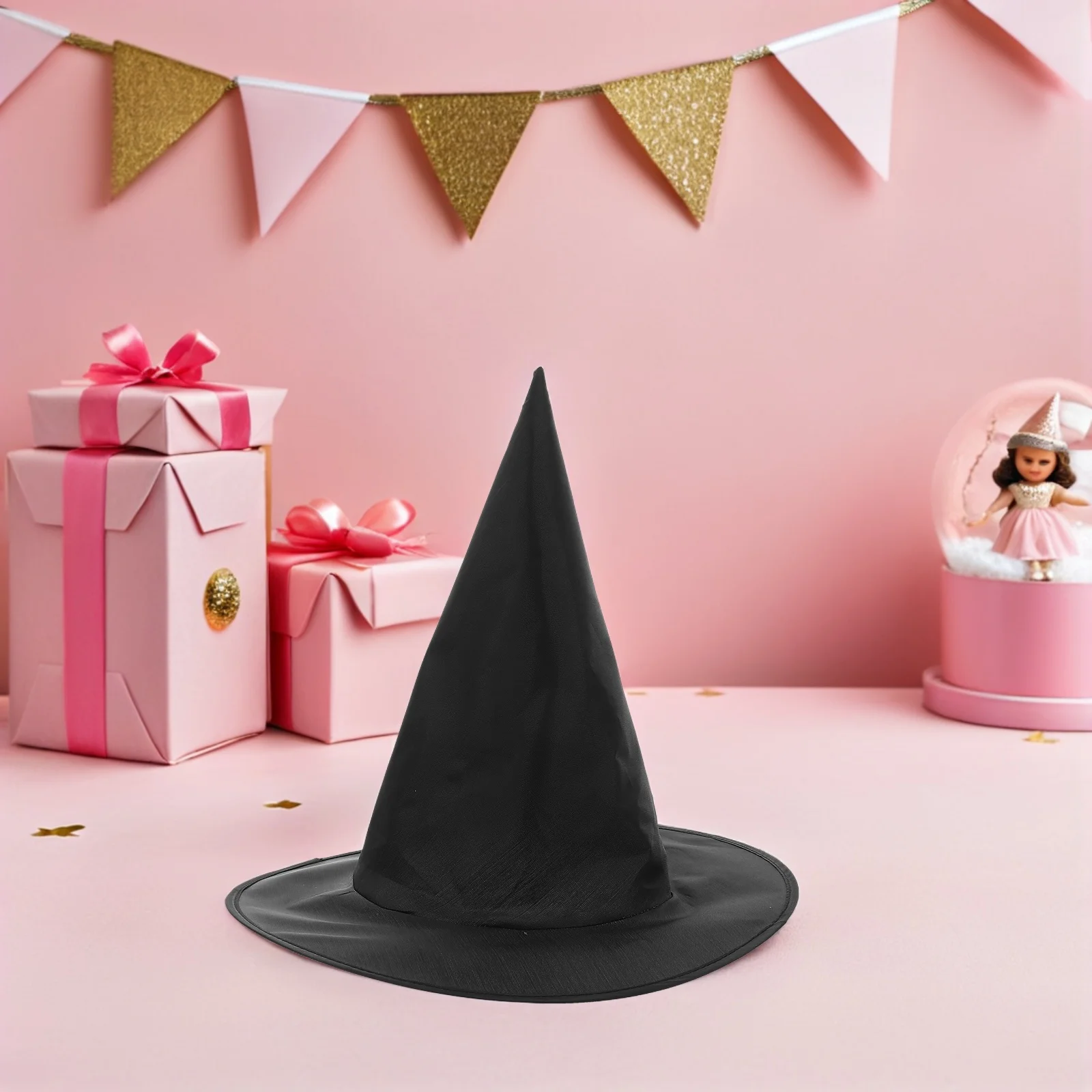 1Set Pink Princess Crown Black Wizard Hat Set Comfortable Role Play Accessories for Themed Party Event Celebrations