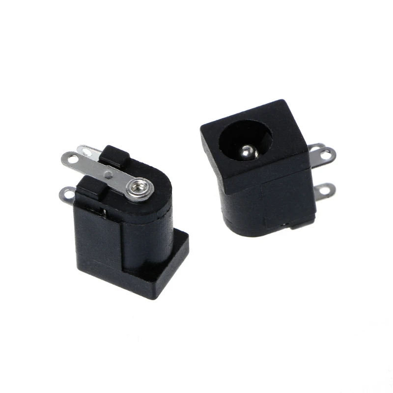 E9LB 5 Stück DC-005 Schwarz für Gleichstrom-Klinkenstecker, 5,5 2,1 mm, Hohlleiter-Leiterplatte