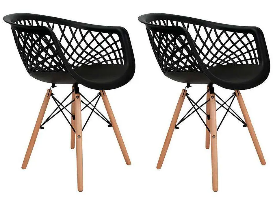 Set of Chairs Polypropylene and Wood