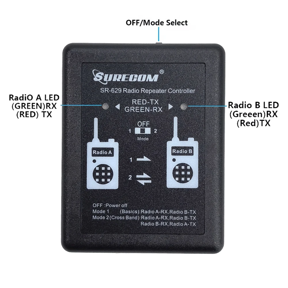 Surecom SR-629 Duplex Radio Repeater Controller Cross Band for Walkie Talkie Relay Controller Relay Box