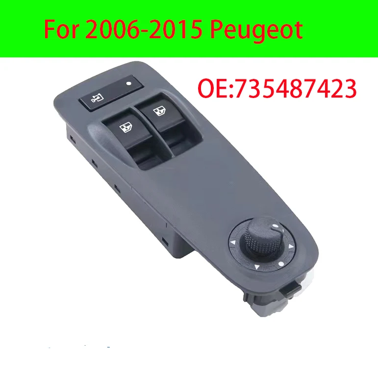 735487423 For 2006-2015 Peugeot Boxer Citroen Jumper Fiat Ducato Master Driver Window Lifter Switch Lock 6490X8 735421713 6554XN