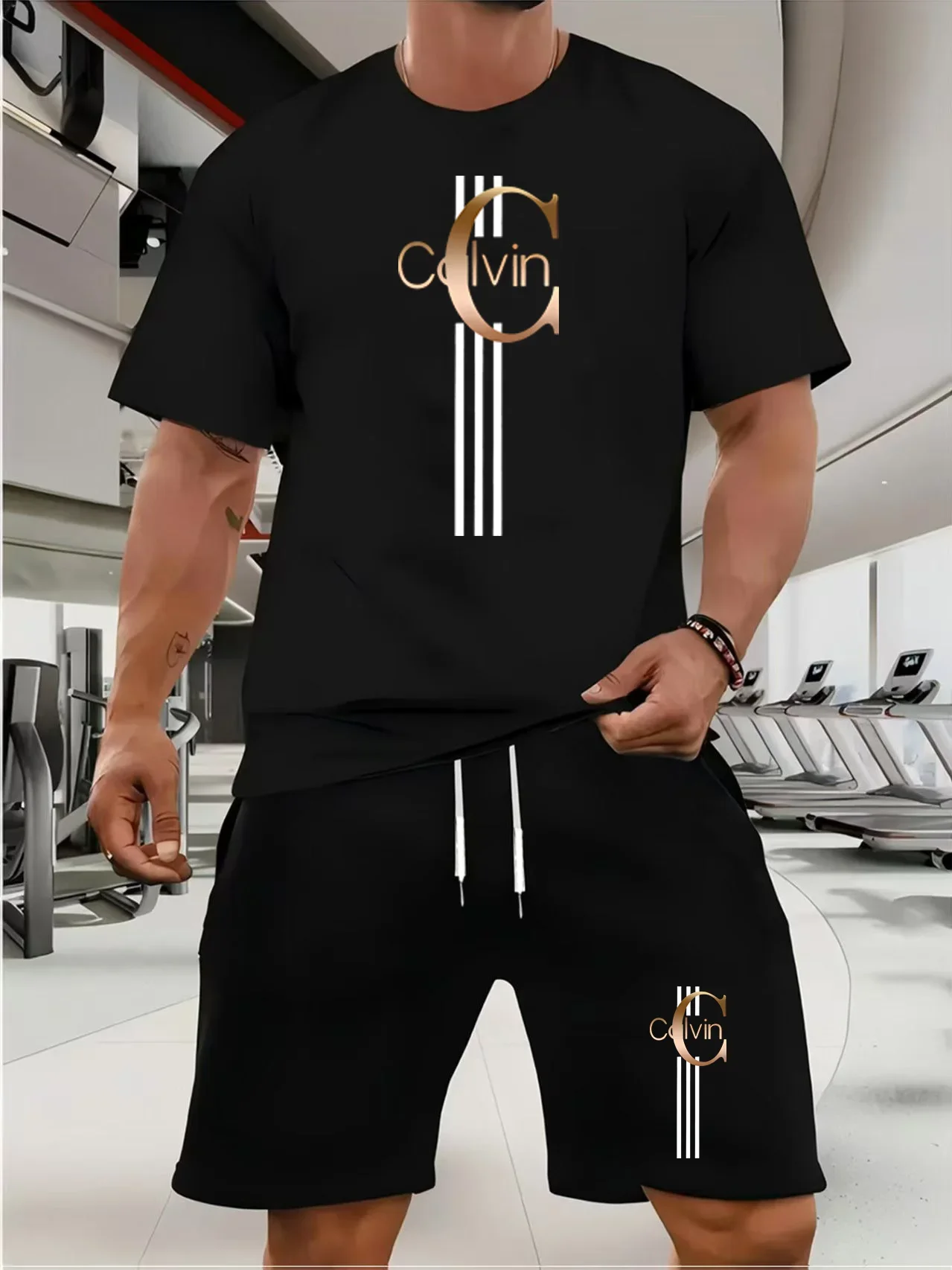 

2025 Outdoor Sports Style Men's Suit Basketball Suit Summer Seaside Holiday Leisure Wear Men's Home Loose Comfortable Pyjamas