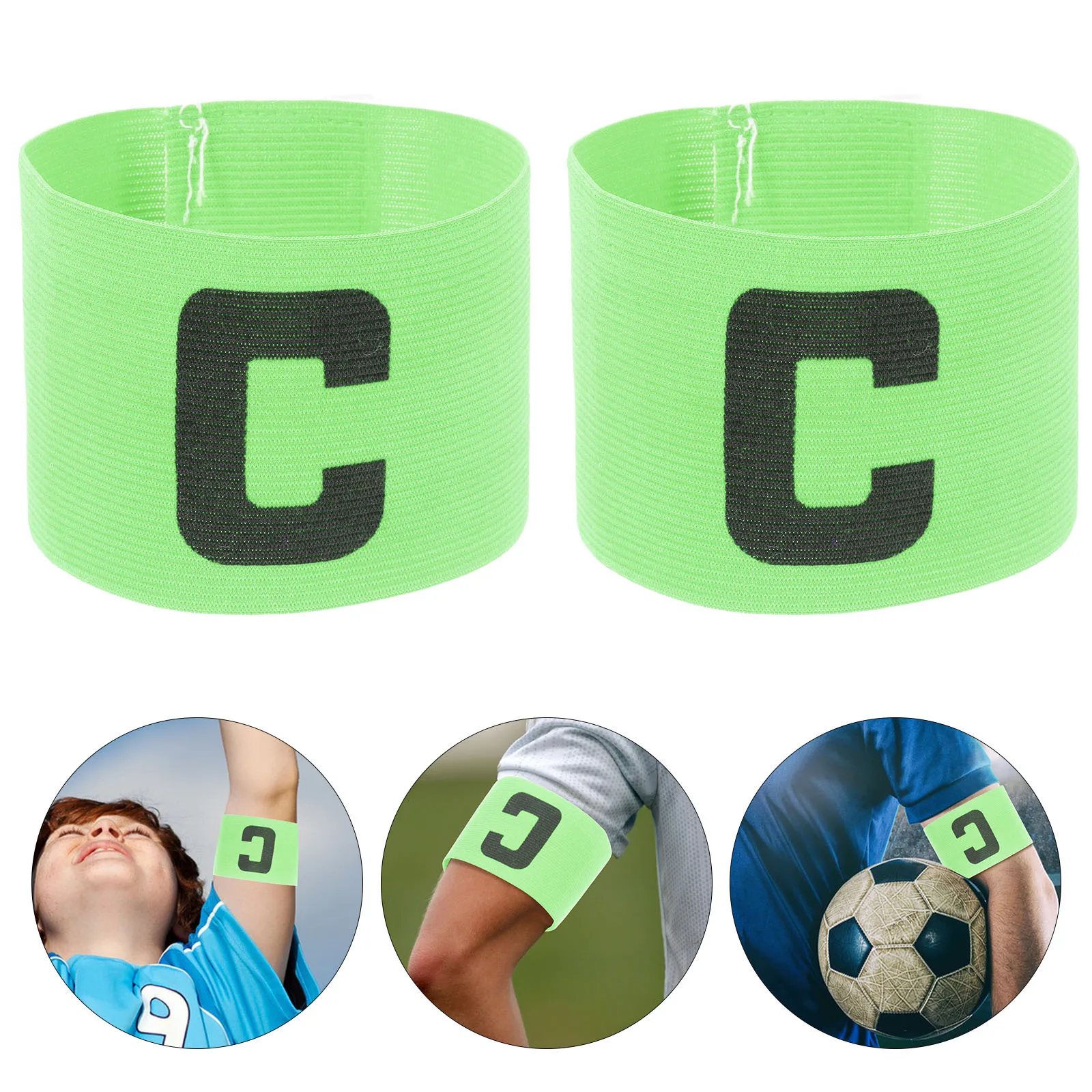 6pcs Captain Armband Football Team Leader Band Durable Nylon Washable Reusable For Soccer Basketball Hockey Outdoor Sports