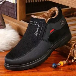 Ciepłe Buty Zimowe Męskie Buty Nowe Wsuwane Wygodne Pluszowe Futro Kostki Botas Męskie Buty Outdoor Sneakers Zapatos De Hombre