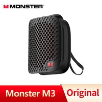 Monster M3 Portable High Fidelity Speaker Wireless Stereo Bass Music Subwoofer Portable Lavalier Speaker With Built-in Mic Speak