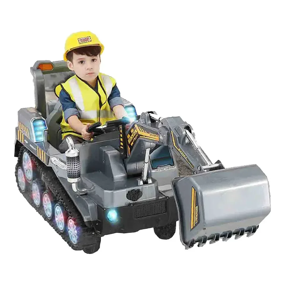 Toy home factory direct sales excavator toy ride 12v with remote control simulation game excavator toy ride children's car