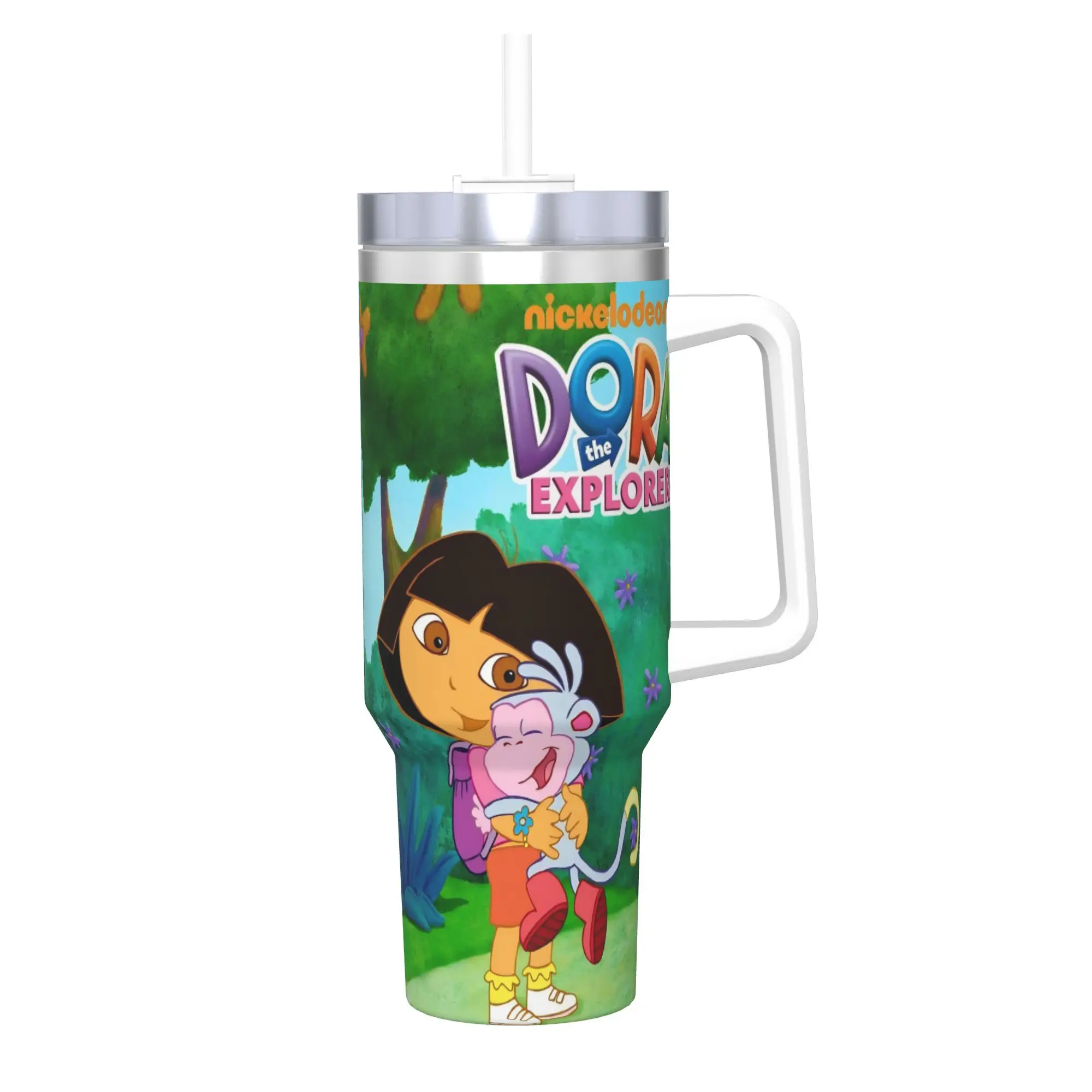 D-Doras The Explorers 40oz Tumbler Stainless Steel Double Wall Vacuum Insulated  Mug With Straw