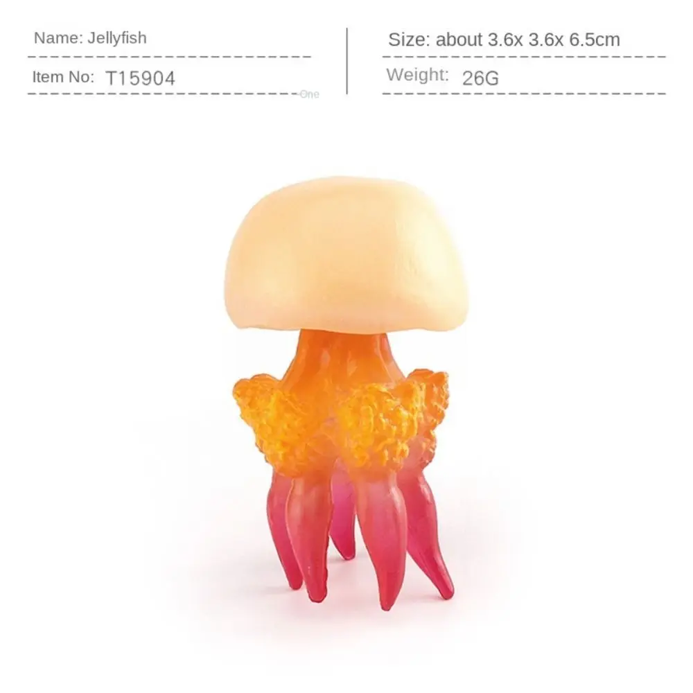 

Морские животные, фигурка океанского животного, однотонная разноцветная модель морской жизни, пластиковые реалистичные медузы, морская звезда, анемоны