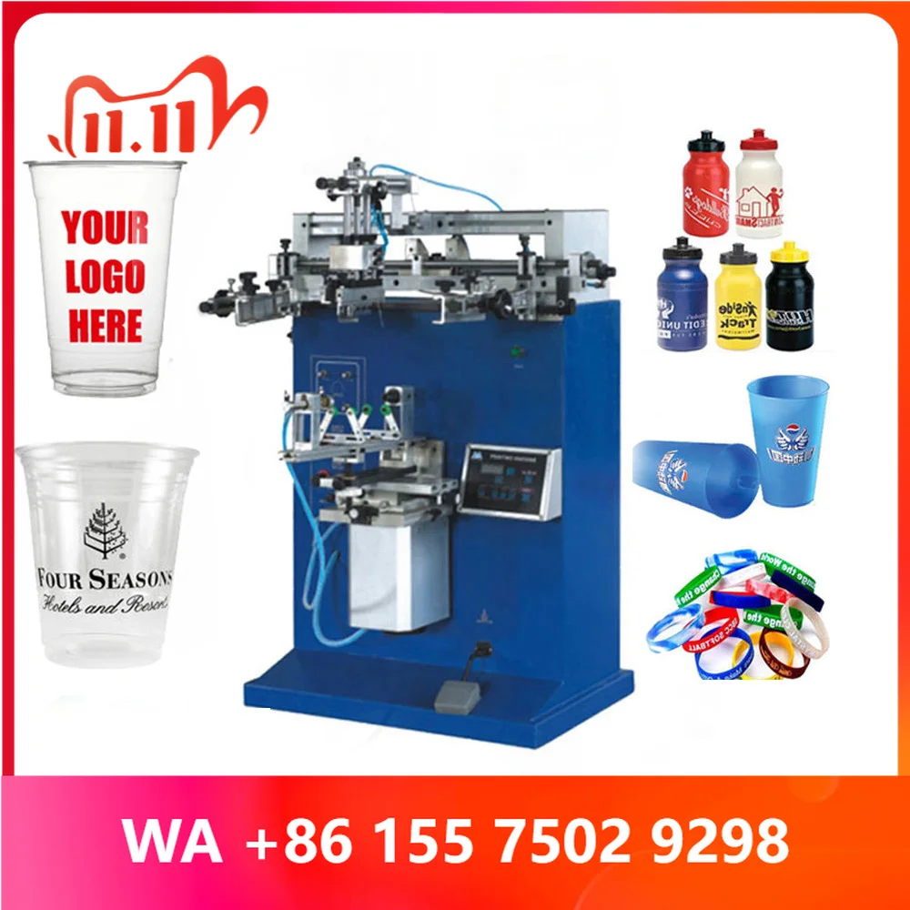 TAOXING Semi-Automatic New High Precision Multi-Color Round Silk Screen Printer for Glass Bottles