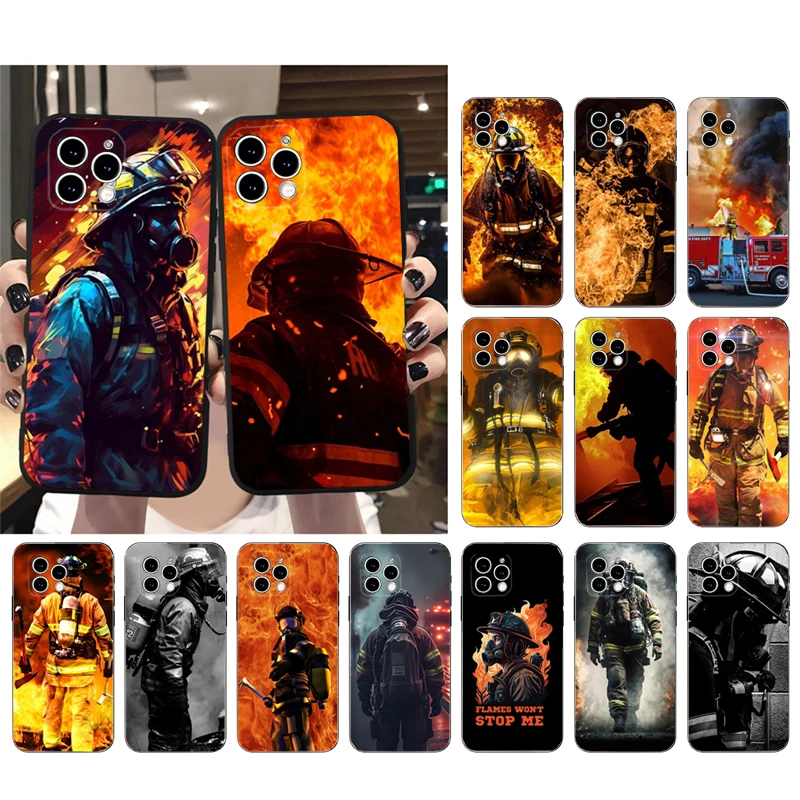 

Firefighter Heroes Fireman Phone Case For iphone 16 15 14 Pro Max 16 15 14 13 12 Pro 15Plus iphone 11