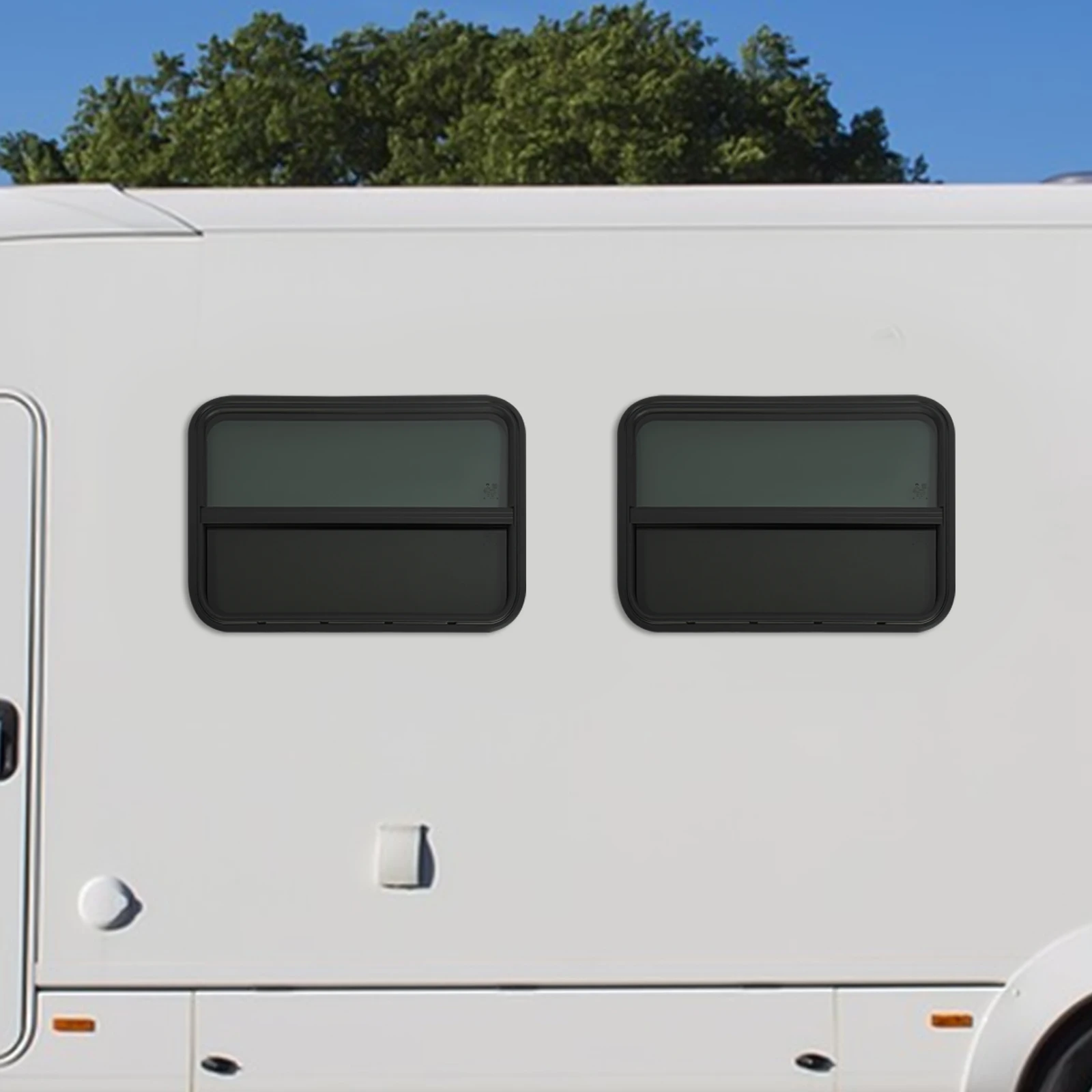 30x20 بوصة عمودي RV نافذة سبائك الألومنيوم الزجاج المقسى مع مشبك شاشة الحشرات على تركيب لشاحنة التخييم #5