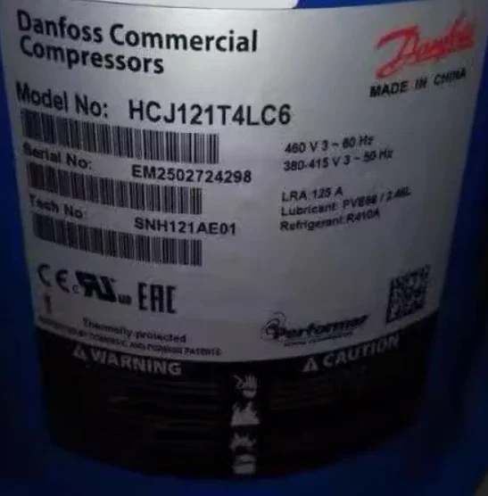 Холодильный компрессор для кондиционирования воздуха Dan Foss Коммерческие компрессоры HCJ121T4LC6 HCM120T4LC6