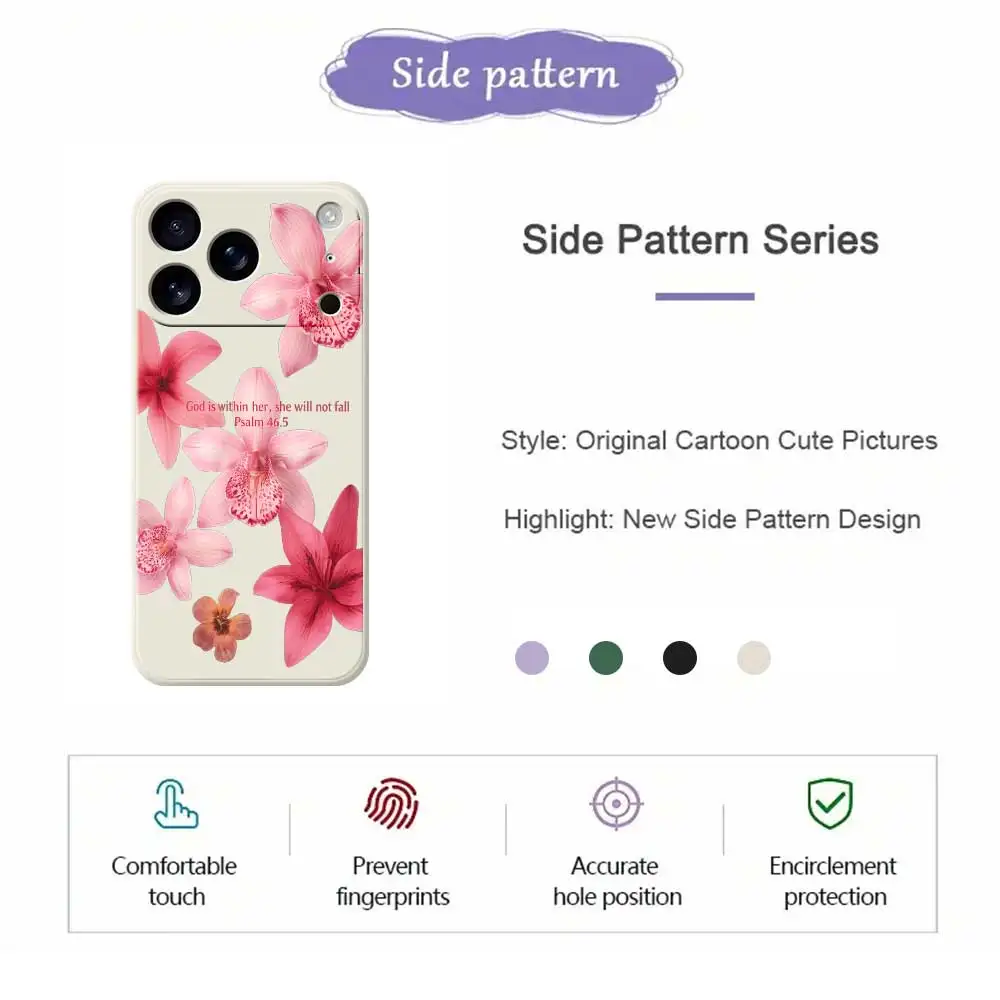 เคสโทรศัพท์ลายดอกไม้ สำหรับ iPhone 17 Pro Max 17 Air 16 15 14 13 12 11 Pro Max XS Max 7 8 Plus 16e 16 15 Plus  วัสดุ TPU