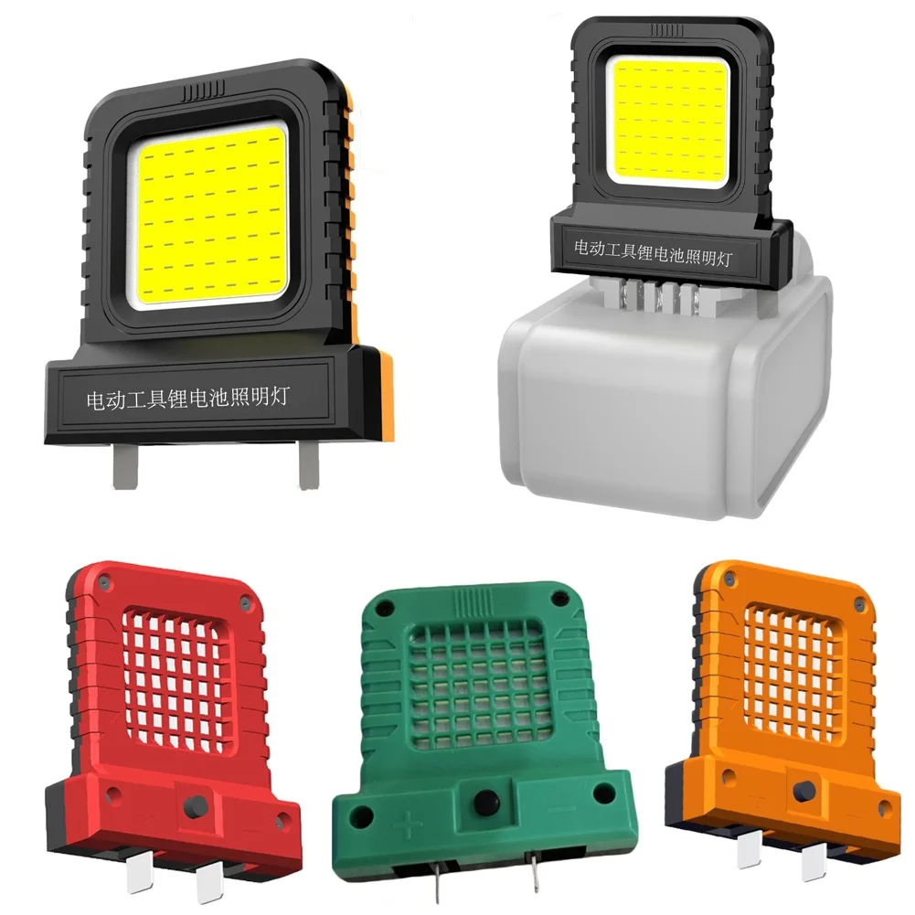 LED Light For 20/21V Lithium Battery 14W LED Work Light Camping Lantern Mini Pocket Flashlight With Adjustable Socket Tools