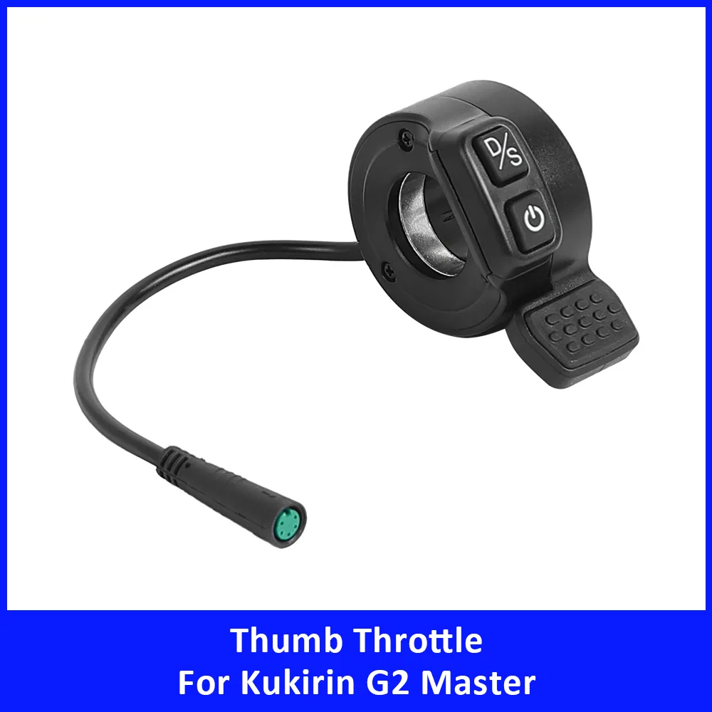 Daumengashebel 3-Pin-Beschleuniger für Kukirin G2 Master Throttle Scooter Wasserdichte Geschwindigkeitsregelung mit Einzel- und Doppelantriebsschalter