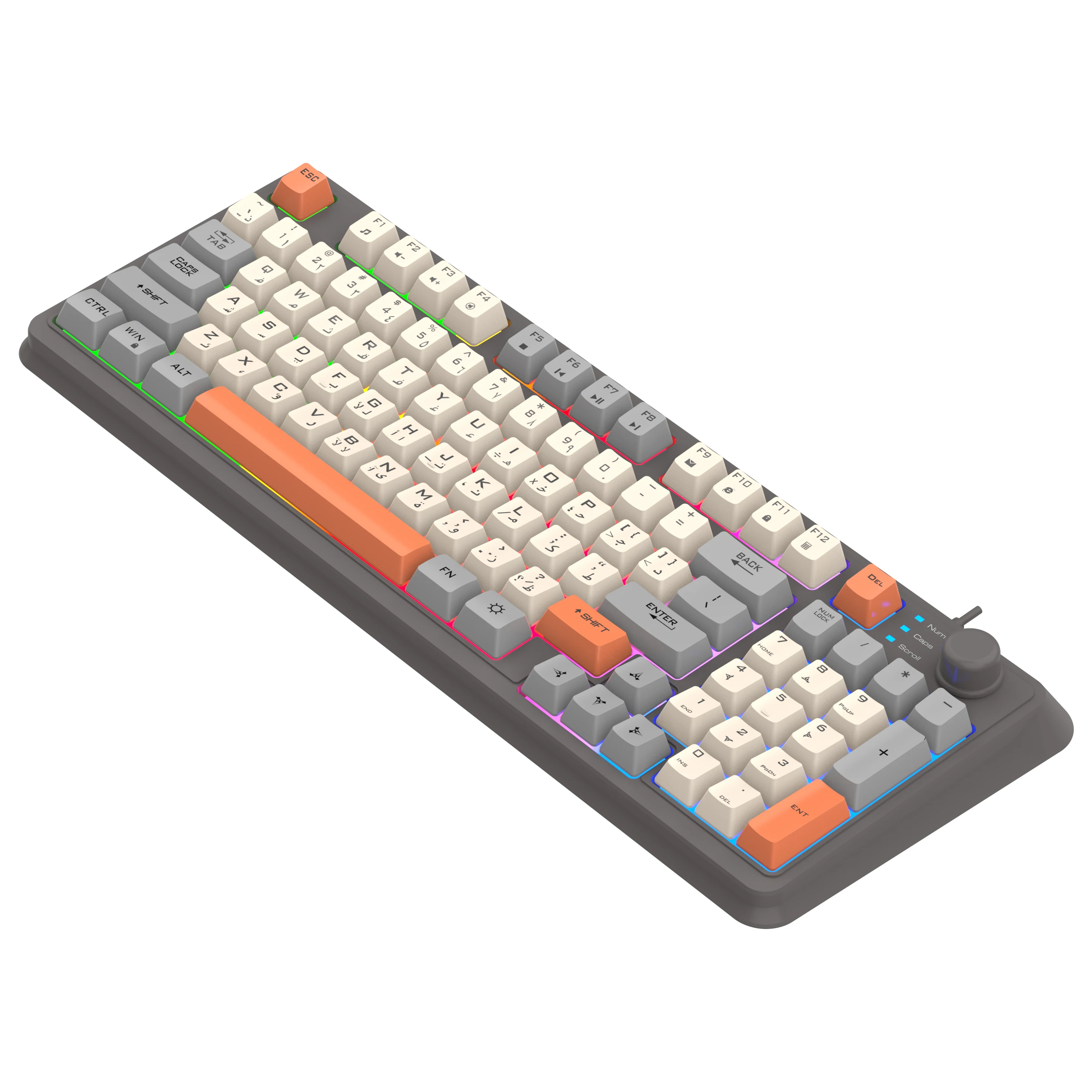 K82 Gaming Gaming Toetsenbord Glows Bekabelde USB Desktop PC/Notebook Beschikbaar 19-toetsen ponsloze knop om het volume aan te passenK82 Gaming Gaming