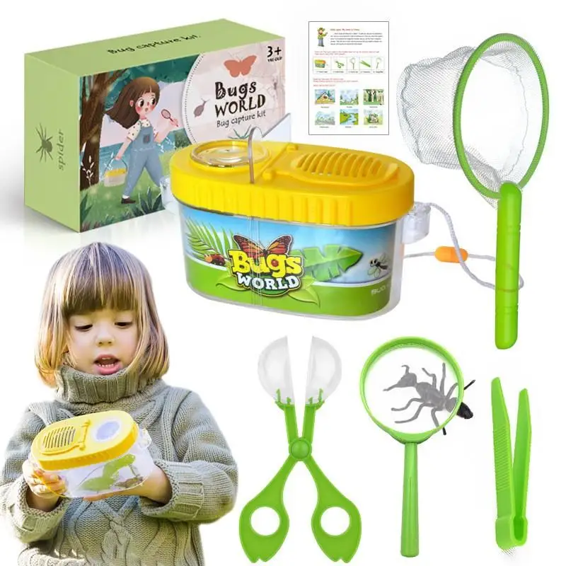 6PCS Outdoor Abenteuer Camping Werkzeug Kinder Explorer Set Bug Catcher Kit Pädagogische Natur Exploration Puzzle Geschenk