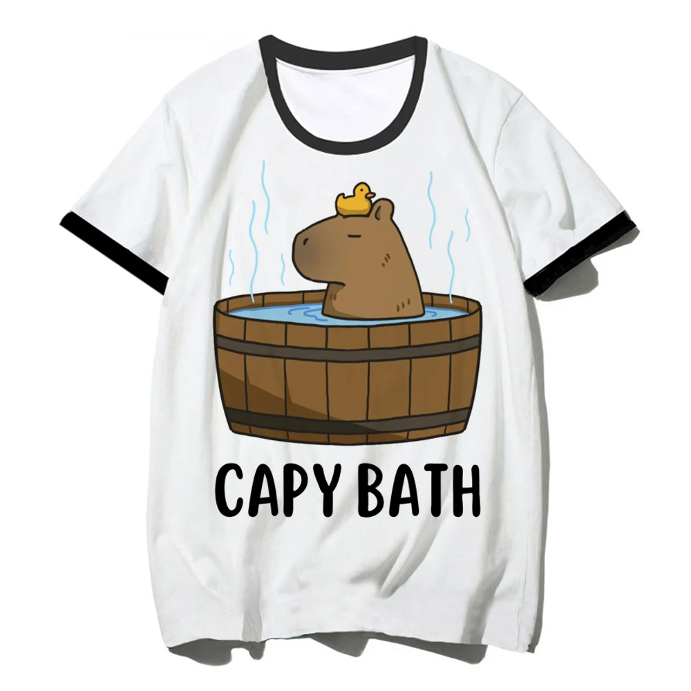 Capybara t-shirts women funny t-shirts female funny streetwear clothing