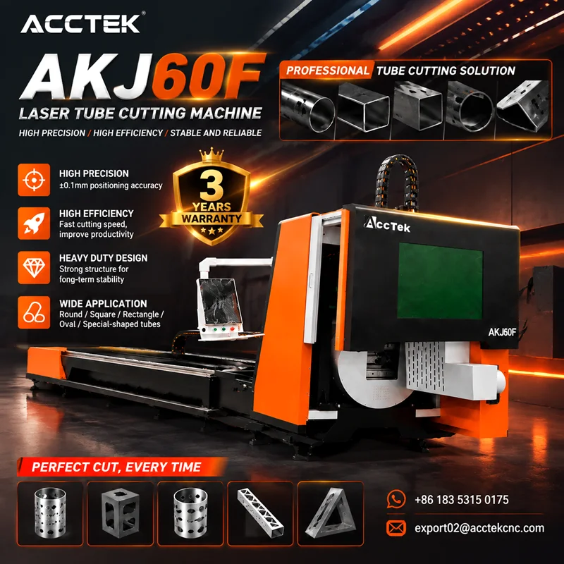 Automatic Fiber Laser Pipe Cutting Machine 3000w 6000w CNC Laser Tube Cutter for Round Square Rectangular Tube Steel Metal