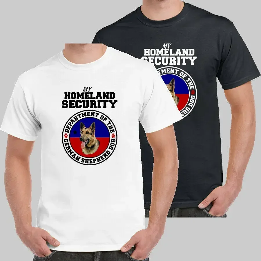 

Футболка My Homeland Security Department of The German Shepherd Dog, 100% хлопок, с круглым вырезом, летняя повседневная мужская футболка с короткими рукавами