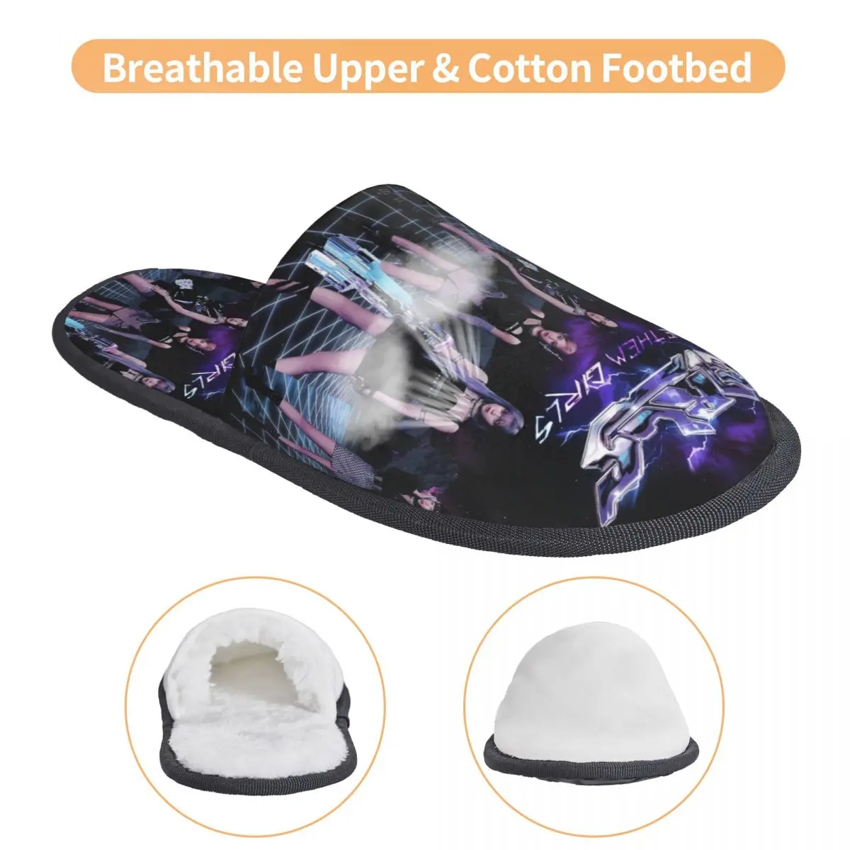 Custom Kpop Anti-Skid Sole Slipper para Mulheres, Soft Memory Foam, Confortável, Quente, Memory Foam, Meninas Karina Giselle, Personalizado