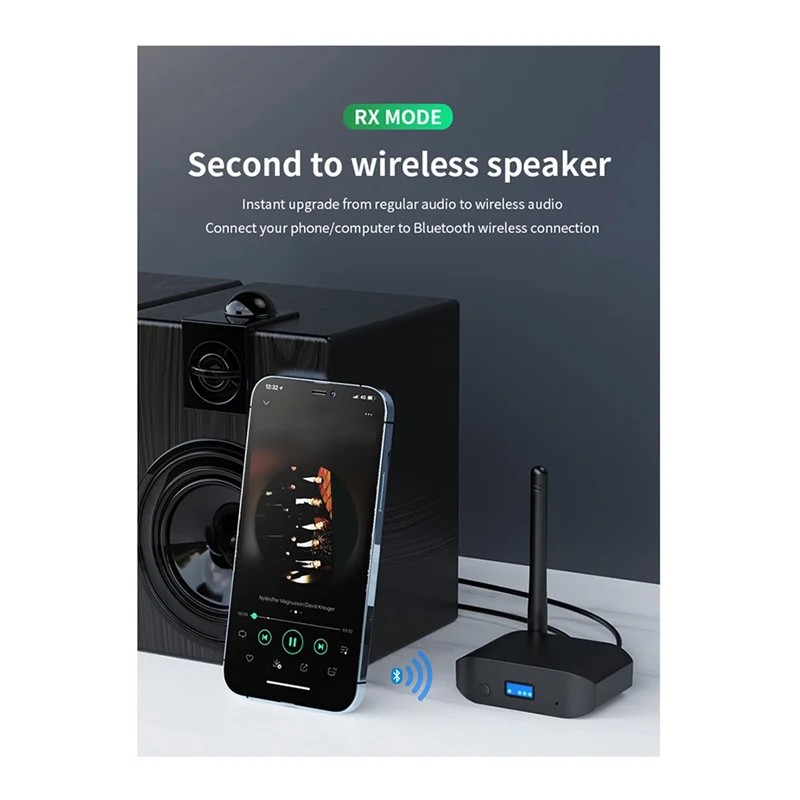 CJSD-Bluetooth 5.3 Adapter Receive Transmitter 2 In 1 Qualcomm For APTX Audio Decoding Audio Bluetooth B55 Adapter