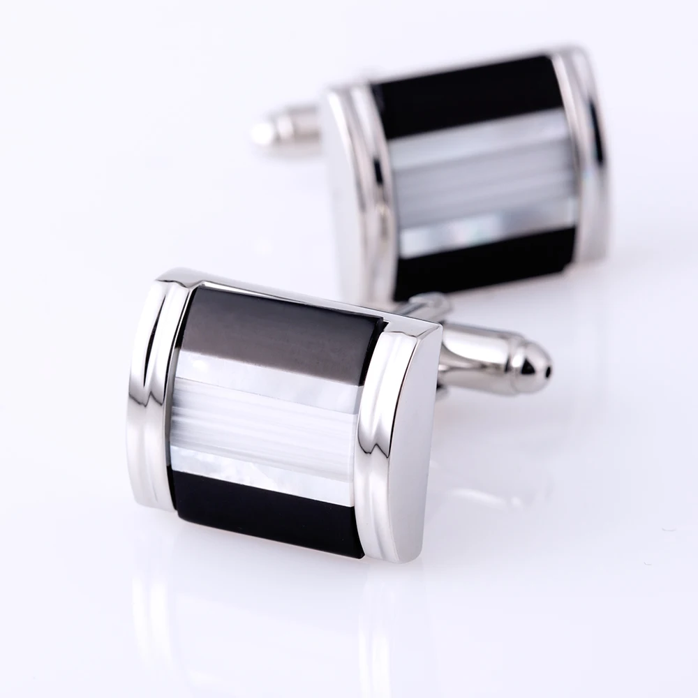 KFLK مجوهرات أزرار أكمام قميص فرنسي للرجال ماركة الكفة رابط الجملة زر جودة عالية أسود الزفاف الذكور هدية الضيوف #6